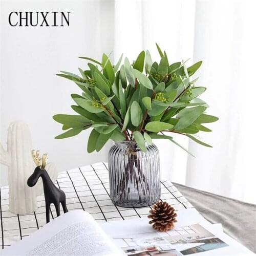 3 styles artificial eucalyptus bouquet home flower arrangement accessories fake flowers wedding flower wall accessories leaves