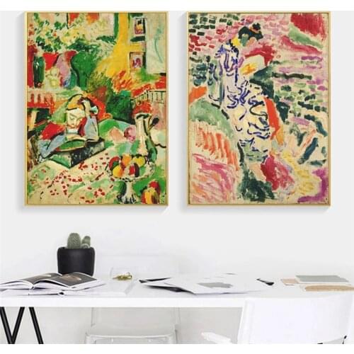 Henri Matisse Abstract Artwork Girl Reading Reproduction Oil Painting On Canvas Poster And Prints Wall Art Picture Room Decor