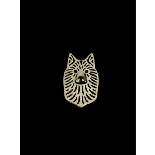 New Design Classic Animal Finnish Spitz Dog Broche Gold Silver Color Designer Brooch For Men Overwatch Gift For Friend Father