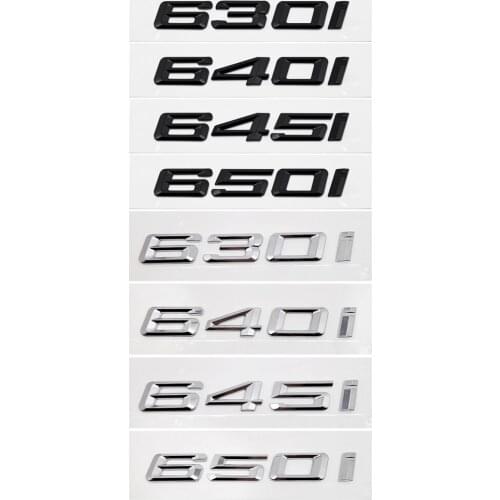 Car Modification Metal Badge for BMW 630I 640I 645I 650I E24 E63 F12 F13 Plastic Sticker Rear Trunk Emblem 3d DIY Exterior Auto