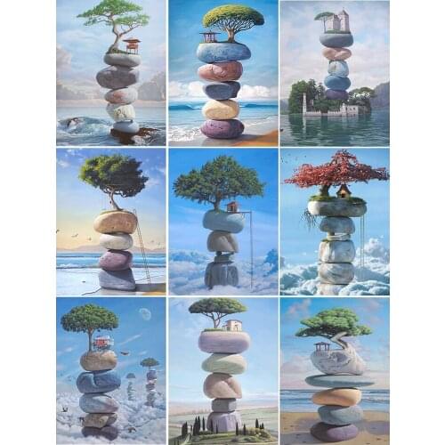 5D DIY Diamond Painting Landscape Cross Stitch Kit Full Drill Embroidery Mosaic Art Picture of Rhinestones Crafts New Arrivals