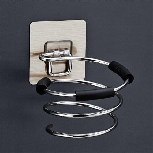 Dryer Bathroom Hair Holder Blower Home Organizer Adhesive Wall Mounted Nail Free No Trace Stickers Hair Care Dryer Storage Ra L1