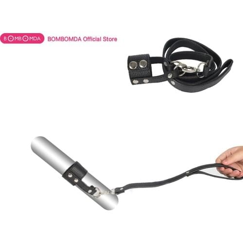 Ball Stretcher With Leash Penis Ring Erection Impotence Sex Aid Chain Leash Leather Cock Ring Ball Stretcher Bondage Restraints