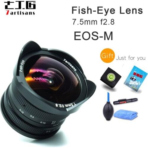 7artisans 7.5mm f2.8 fisheye lens 180 APS-C Manual Fixed Lens For E Mount Canon EOS-M Mount Fuji FX Mount Hot Sale Free Shipping