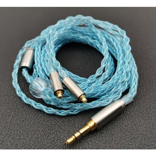 Diy upgrade earphone cable 7n single crystal copper silver plated wire mmcx se535 240core 1.2m