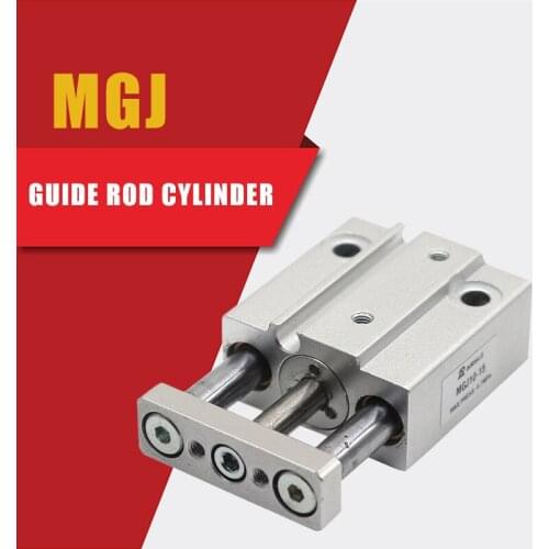 MGJ Pneumatic micro guide rod baffle push three rod cylinder MGJ6-20 MGJ10-20 MGJ10-5 MGJ10-15 smc miniature guide rod cylinder