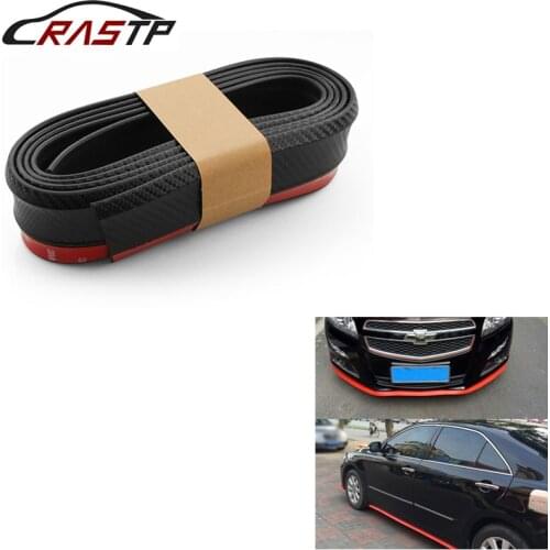 RASTP-2.5m Car Protectors Front Bumper Lip Splitter Car Sticker Body Kits Spoiler Bumpers Valance Car Rubber Strip RS-LKT006-3D