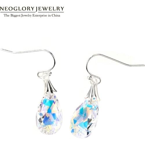 Neoglory Earrings Nickel-Free Teardrop Fishhook Drop Ear Wear Jewelry Bridal FA Embellished with Crystals from Swarovski