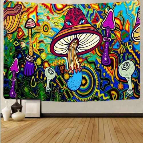 Evil eye mushroom tapestry wall decoration livingroom tapisserie murale tissus trippy tapestry