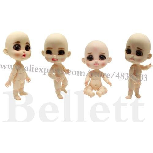 In Stock 1/8 Bru 5 Style One Pc Bjd Doll Expression Sad Surprise Shock Handbag Tears Language Resign Model Nude Doll For The Gir