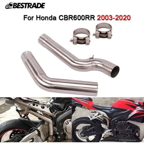 Header Pipe For Honda CBR600 2003-2020 Motorcycle Front Middle Connect Link Pipe Slip On 51mm Muffler Tube Stainless steel