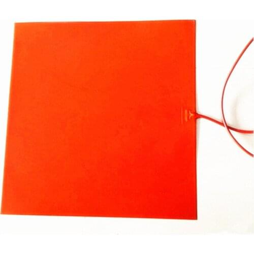 Heat Bed for 3D Printer silicone rubber heater 230v 1500w 700*700*1.5mm 1000mm lead wire from middle of 1 side XD-H-D-1287