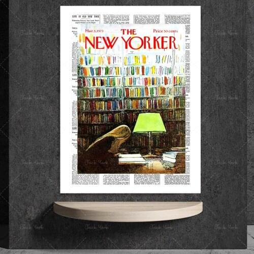 The New Yorker 1973, New Yorker Cover Art Print, Vintage Art Print, Book Art, Poster, Literary Gift, Book Lover