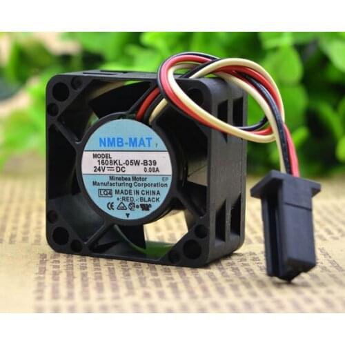 FAN 1608KL-05W-B39 4cm 24V 3 wire white plug