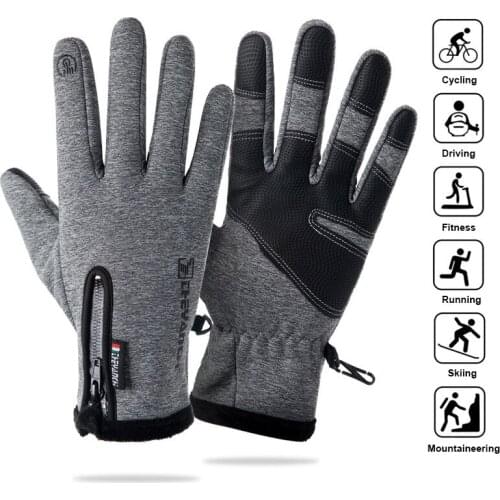 Winter Cold-proof Ski Gloves Waterproof Gloves Cycling Fluff Men Women Warm Gloves For Touchscreen Cold Weather Anti Slip