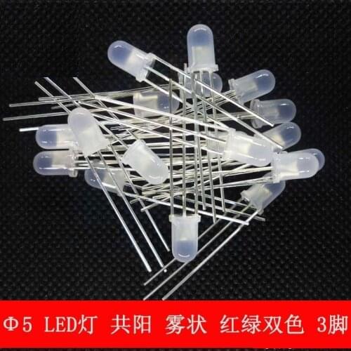 1000pcs/lot 5MM LED light mist common anode red and blue dual color LED color light-emitting diode 3 feet