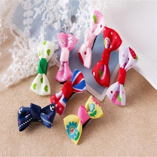 20 pcs/set Grosgrain Ribbon Hair Bows With Clip For Cute Baby Girls Colorful Hair Clips Hairpins Barrettes Kids Hair Accessories