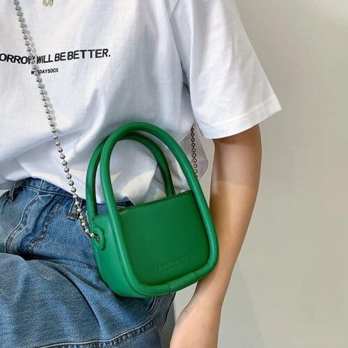 2021 Trendy Mini PU Leather Crossbody Shoulder Totes Bags For Women Lady Female Luxury Chain Branded Handbags And Purses