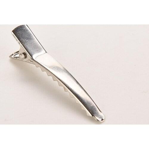 50pcs 45mm Metal Single Prong Alligator Clip Hair Bow Hair Accessories DIY Tool