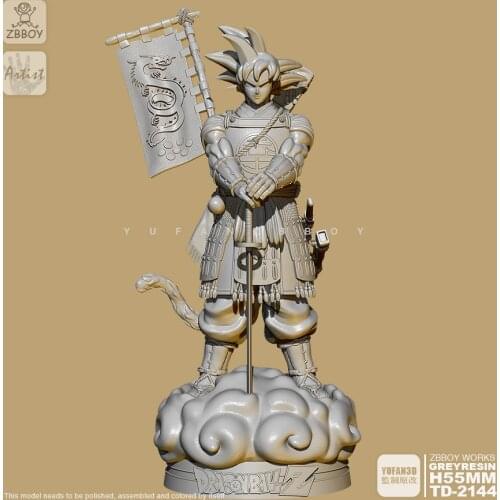 55 Mm Resin Kits Warring States Goku Resin Model Self-Assembled TD-2144