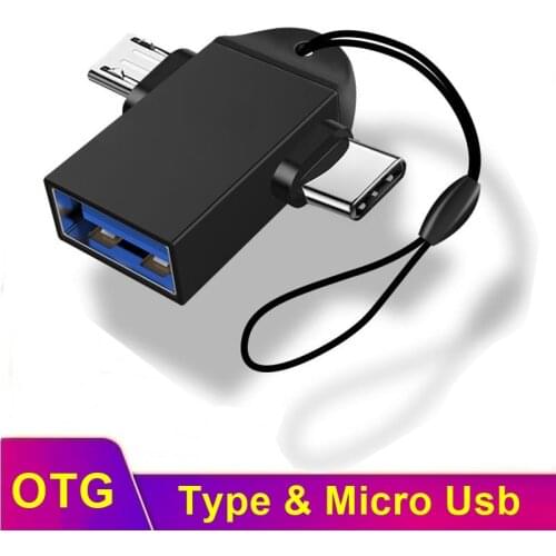 Tongdaytech 2 In 1 OTG Adapter Micro USB Type C to USB 3.0 Type-C Adapter Data Sync Converter For Samsung Huawei Xiaomi Macbook