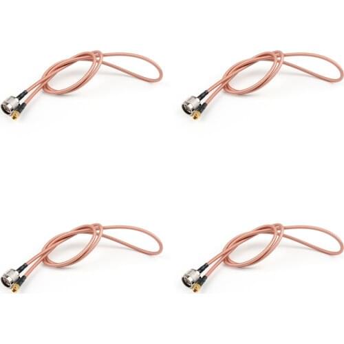 Artudatech 4Pcs 1m RG142 N Male Plug To SMA Male Adapter Connector Pigtail Coax Cable 3ft Jack Parts