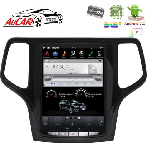 2 DIN car radio Android 8.1 10.4" Tesla Style for Jeep Grand Cherokee 2014 2015 2016 2017 2018 1 DIN cassette player stereo HDMI