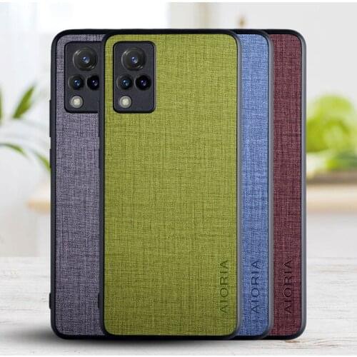 Case for Vivo V21 funda cover Cross pattern PU leather cover phone for vivo v21 case funda coque
