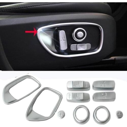 For Land Rover Discovery Sport 16-17 ABS Interior Seat Adjustment Frame Switch Knob Button Cover Trim Seat Chair Control Adjust