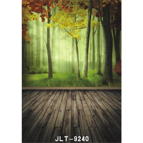 Forest Wallaper Backgrounds for Photo Studio Photography Wooden Floor Computer Printed Photo Backdrops for Wedding Children Baby