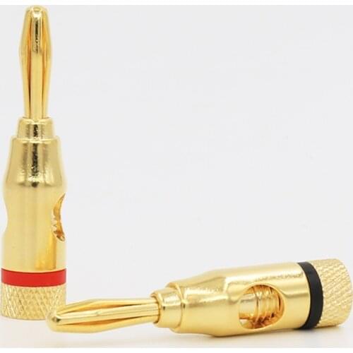 HIFI Audio Banana plug, Gold Plated Speaker Wire Terminal bnana Connector Plug