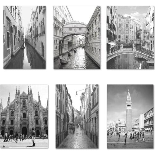 Old Building Landscape Canvas Poster Nordic Decoration Watery City Venice Wall Art Print Painting Scandinavian Home Decor