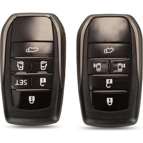 Jingyuqin 10pcs Remote Car Key Fob Shell For Toyota 30 Series Previa Alphard Vellfire Noah 5/6 Buttons