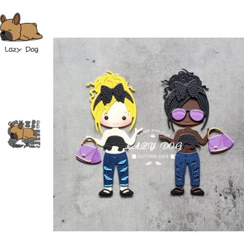 Summer Fashion Girl Metal Cutting Dies Scrapbooking Stencil DIY Mold Knife Craft Embossing Die Cuts Card Making New Die For 2020