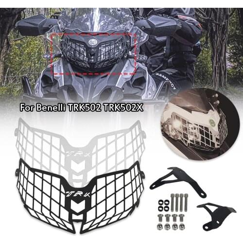 Motorcycle Accessories Front Headlight Cover Grill Guard Protector Grilled Mesh Lens For Benelli TRK502 TRK502X TRK 502 502X