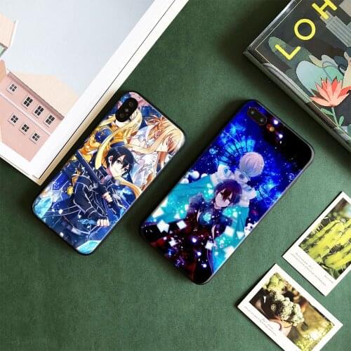 SAO Sword Art Online Kirito Anime tpu coque For iPhone 6 6s 7 8 Plus X XR XS 11 Pro Max soft silicone Phone case cover shell