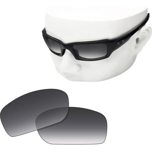 OOWLIT Polarized Replacement Lenses of Grey Gradient for-Oakley Flak Jacket N/A Sunglasses