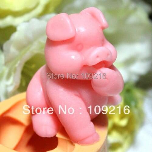 Wholesale!!!Pig Style with Lick Mouth (R0553) Silicone Handmade Soap Mold DIY Mold