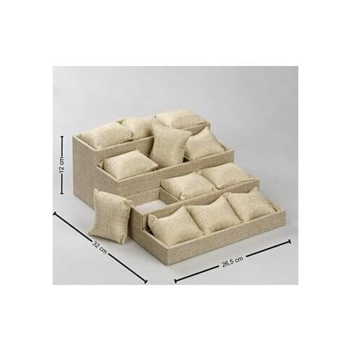 4 digits Linen Fabric Padded Stand