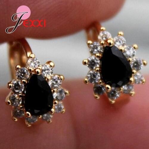 Many Colors Optional Shinning Earrings Findings for Women Waterdrop Bridal Earring Finding Fashion Wedding Jewelry Accessories