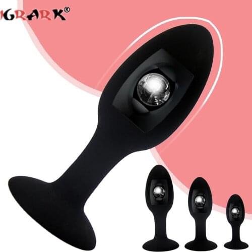 Anal Toys Silicone Anal Plug Unisex Backyard G Spot Stimulating Sex Toys Smooth Butt Plug Tail Trainer for Gay Women Man Couple