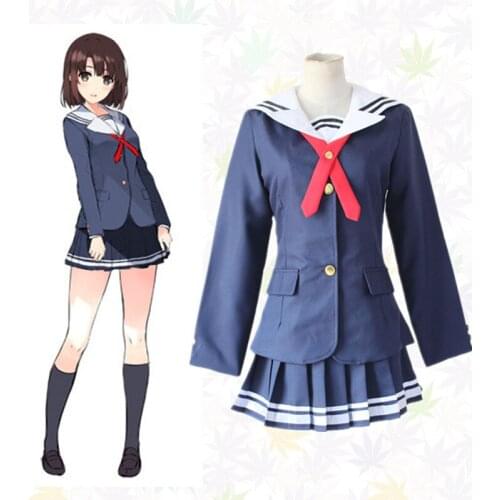 Takerlama Anime Saenai Heroine no Sodatekata Katou Megumi Cosplay Costumes Japanese Anime Adult Girls School Uniform Suit Outfit