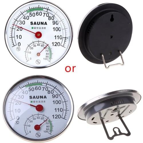 Stainless Steel Thermometer Hygrometer for Sauna Room Temperature Humidity Meter