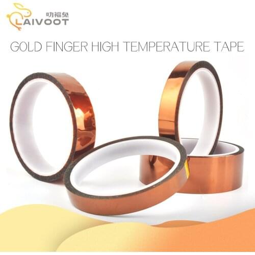 Laivoot Heat 33m Heat Resistant Polyimide Tape High Temperature Adhesive Insulation Tape for BGA Electronic Repair PCB SMT DIY