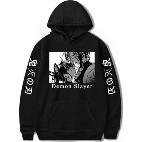 Anime Demon Slayer Hoodies Pullover Women Men Anime Sweatshirt Long Sleeve Harajuku Demon Slayer Fashion Cool No Yaiba Sudadera