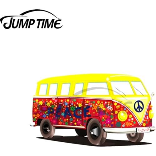 JumpTime 13 x 3.3cm For Camping Bus Motorcycle Car Bumper Window Stickers Travel DIY Sticker Waterproof 3D Anime Decal