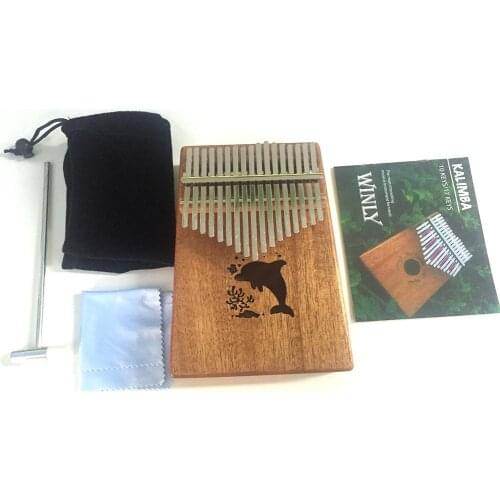 High quality 17 Keys Kalimba Portable Thumb Piano Mahogany Body Solid Wood Musical Instrument Delicate Mbira