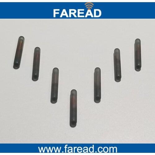 X100pcs RFID Glass tube chip 1.4*8mm 125Khz LF microtransponder EM4100/EM4102/EM4200