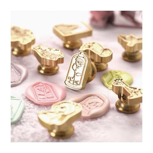 Lady cute flower wax seal stamp classical Retro European style seal stamp wood handle stamp,wax sealing stamp for envelop seal