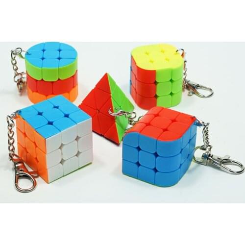 2x2 3x3 Triangl Ivy Column 3x3 Magic Cube Keychains Puzzle Toy Speed Cube Puzzle Cube Keychain Educational Toy For Children Gift